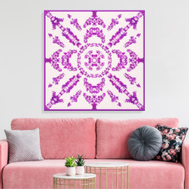 Abstract Purple Orchid Flower Design Pattern Art Leinwanddruck