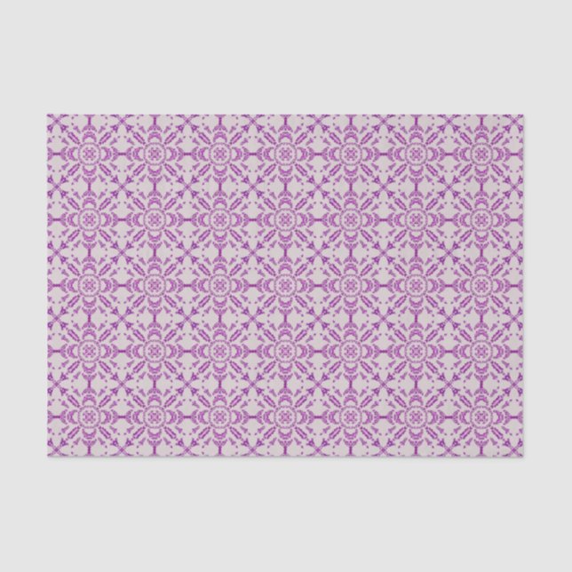 Abstract Purple Orchid Flower Design Pattern Art Seidenpapier (Vorderseite)