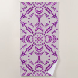 Abstract Purple Orchid Flower Design Pattern Art Strandtuch