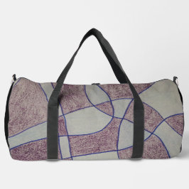 Abstract Purple Print Cut Sew Bag Duffle Bag