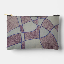 Abstract Purple Print Cut Sew Bag Zubehörtasche