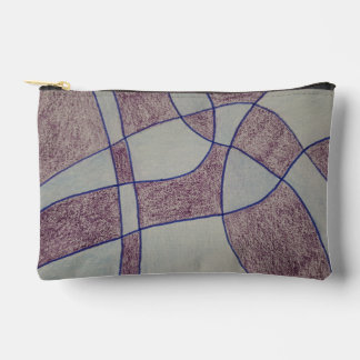 Abstract Purple Print Cut Sew Bag Zubehörtasche