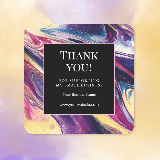 Abstract Purple Swirl Business Sticker (Von Creator hochgeladen)