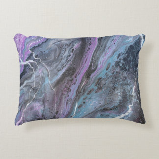 Abstract Purple & Teal Flow Dekokissen