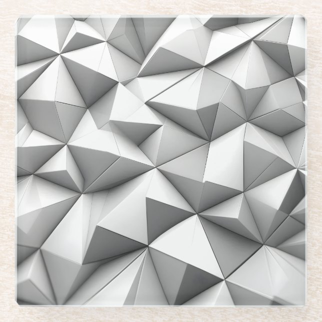 abstract pyramides grey glasuntersetzer (Vorderseite)