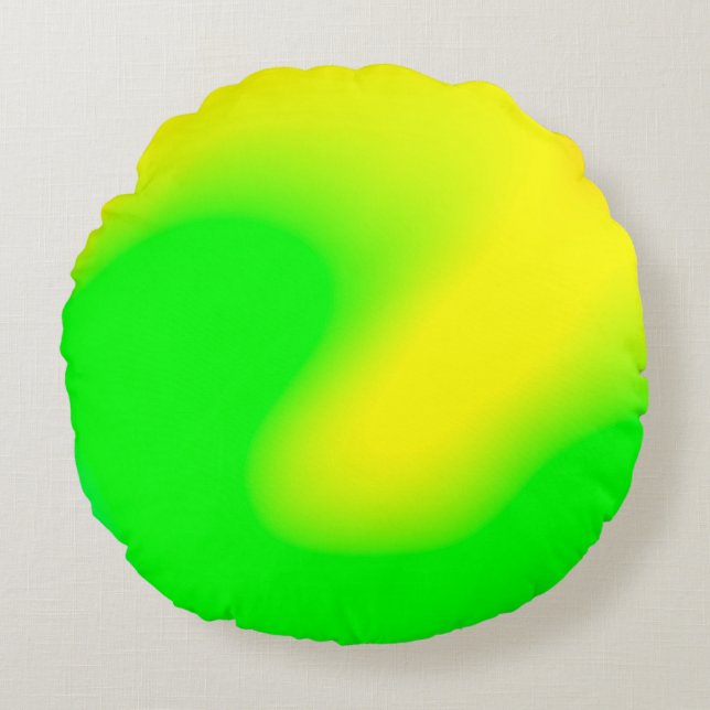 Abstract rainbow soft cloud background in pastel c rundes kissen (Vorderseite)