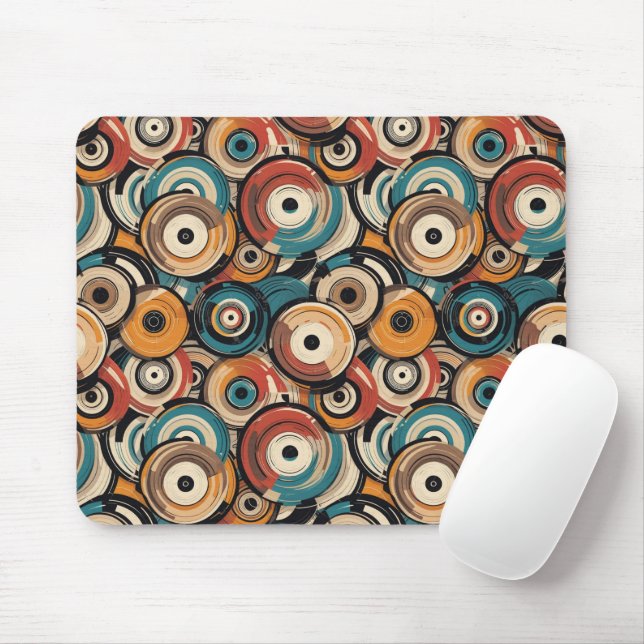 Abstract records Mouse Pad Mousepad (Mit Mouse)