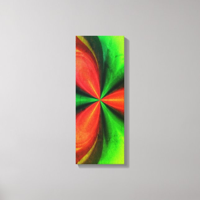 Abstract Red And Green Pattern Canvas Print Leinwanddruck (Vorderseite)