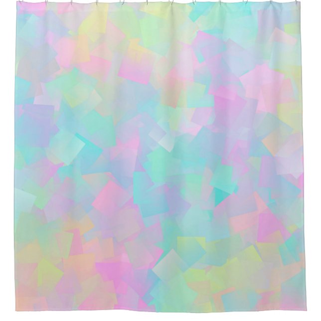 Abstract retro pattern of geometric shapes in pink duschvorhang (Vorderseite)