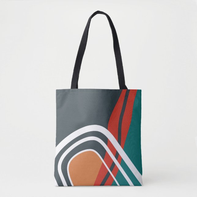 Abstract retro red blue white line art (Vorderseite)