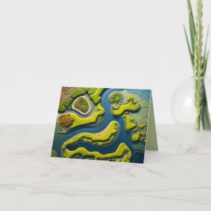 Abstract River Estuary Dankeskarte