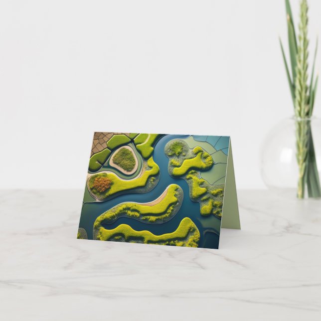 Abstract River Estuary Dankeskarte (Vorderseite)