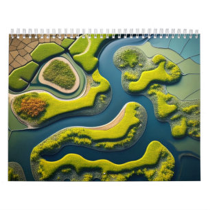 Abstract River Estuary Kalender