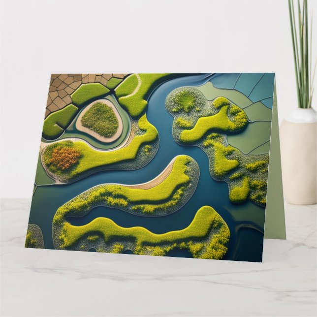 Abstract River Estuary Karte (Vorderseite)