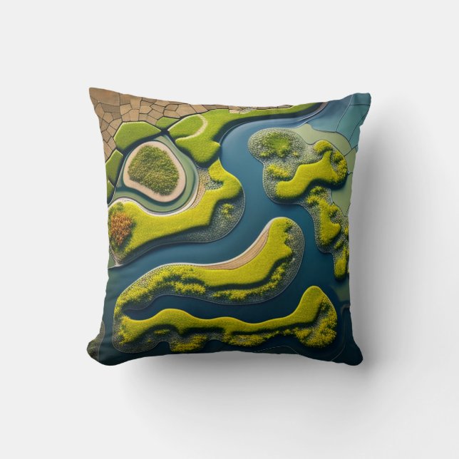 Abstract River Estuary Kissen (Vorderseite)