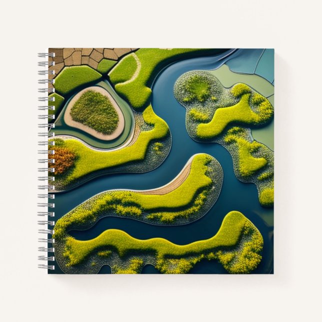 Abstract River Estuary Notizbuch (Vorderseite)