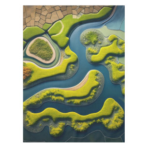 Abstract River Estuary Tischdecke