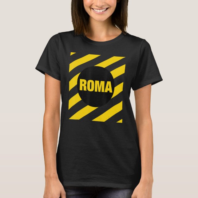 Abstract Rome Italy Square Style Roma Italia Illus T-Shirt (Vorderseite)