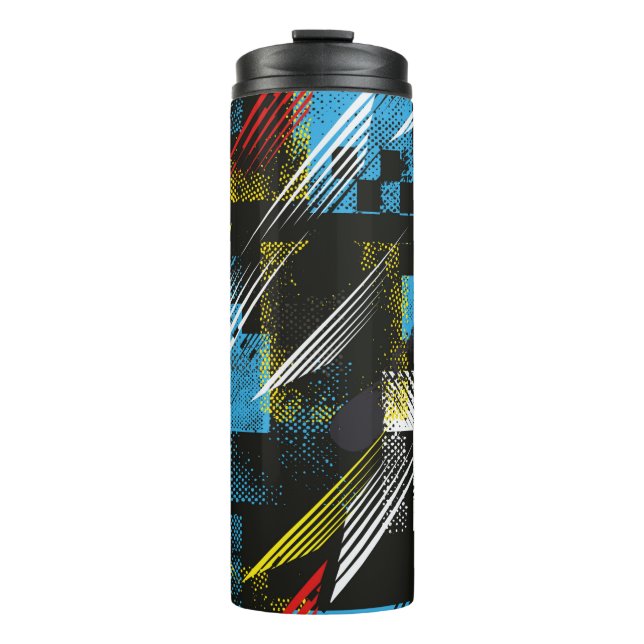 Abstract seamless pattern. Creative vintage backgr Thermosbecher (Vorderseite)