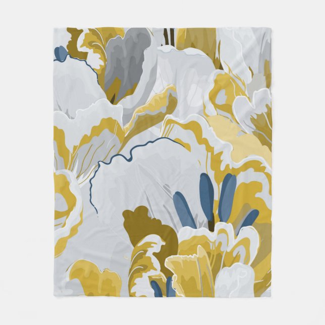 Abstract seamless pattern. Light grey,  yellow,  g Fleecedecke (Vorderseite)