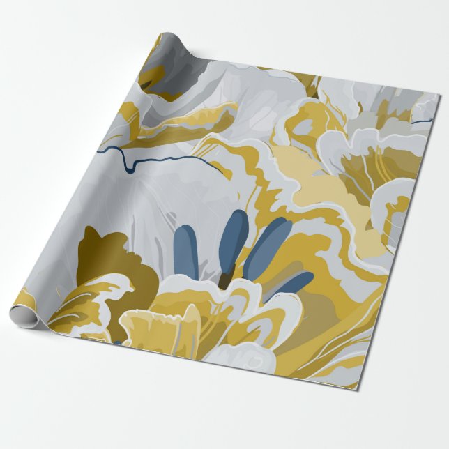 Abstract seamless pattern. Light grey,  yellow,  g Geschenkpapier (Ungerollt)
