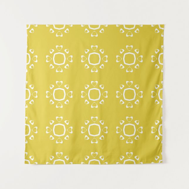 Abstract seamless pattern of yellow color backgrou wandteppich (Vorderseite)