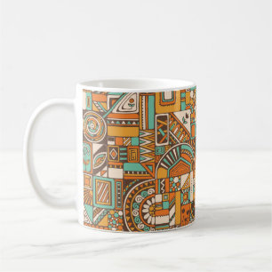Abstract seamless pattern with geometric elements. kaffeetasse
