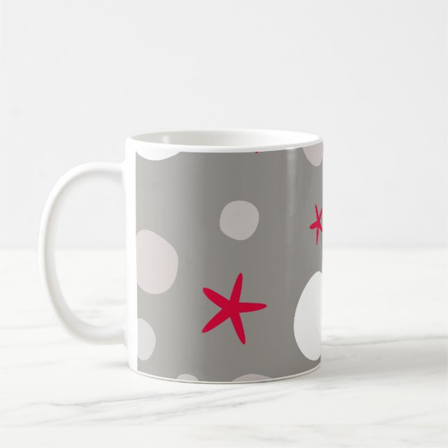 Abstract seamless vintage pattern on grey backgrou kaffeetasse (Links)