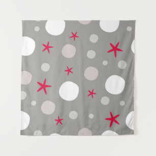 Abstract seamless vintage pattern on grey backgrou wandteppich