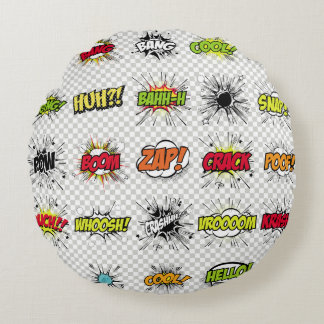 abstract set of pop art objects on a special backg rundes kissen