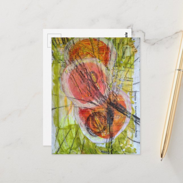 abstract severe dizziness moving foward collage  postkarte (Vorderseite/Rückseite Beispiel)