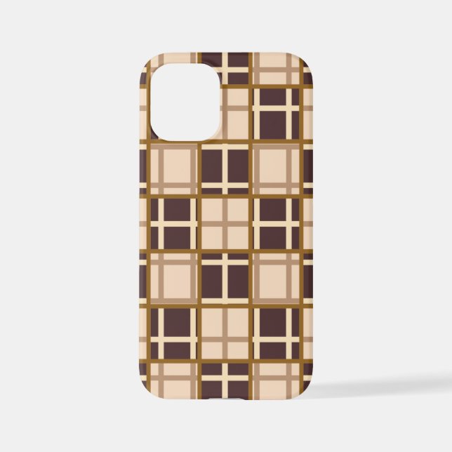 Abstract Shades of Brown iPhone 12 Mini Case Hülle (Rückseite)