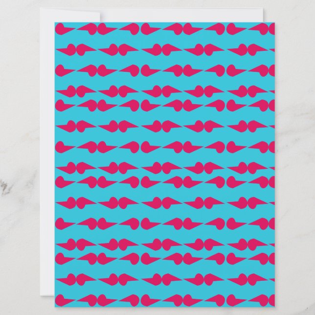Abstract Shapes pink and teal scrapbook paper (Vorderseite)