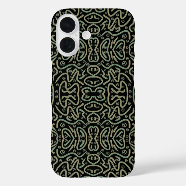 Abstract Shimmer Tubing With Green And Gold Colors Case-Mate iPhone Hülle (Rückseite)