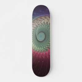 Abstract Snail Colorful Modern Fractal Art Skateboard