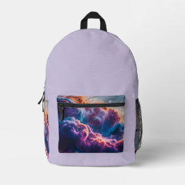 Abstract Space Nebula Art - Colorful Cosmic Bedruckter Rucksack
