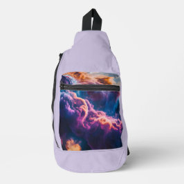 Abstract Space Nebula Art - Colorful Cosmic Crossbody Bag