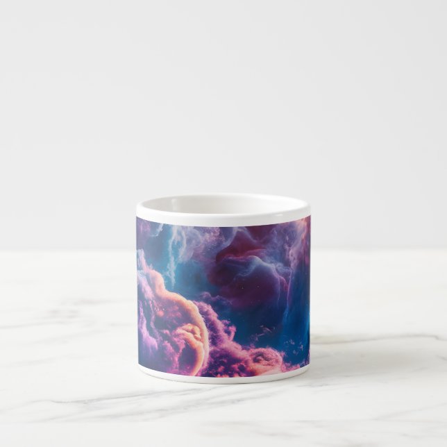 Abstract Space Nebula Art - Colorful Cosmic Espressotasse (Vorderseite)