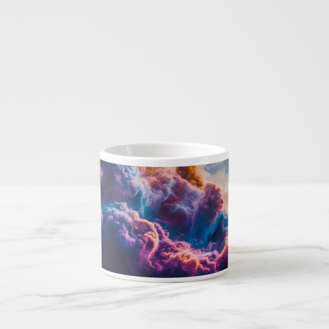 Abstract Space Nebula Art - Colorful Cosmic Espressotasse (Vorderseite)
