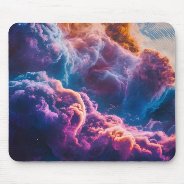 Abstract Space Nebula Art - Colorful Cosmic Mousepad (Vorne)