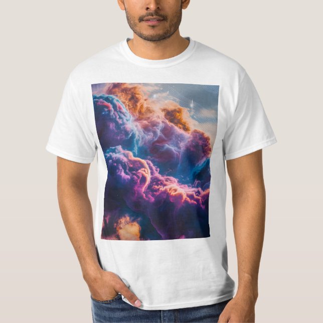 Abstract Space Nebula Art - Colorful Cosmic T-Shirt (Vorderseite)