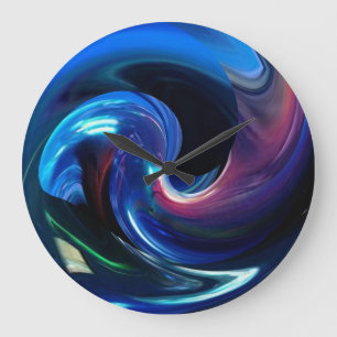 Abstract Spaceship Wall Clock Große Wanduhr