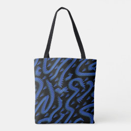 Abstract Spiny Crest Spiked In Blue Colors Pattern
