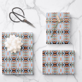 Abstract Split Ends Pattern And Soft Pastels Geschenkpapier Set