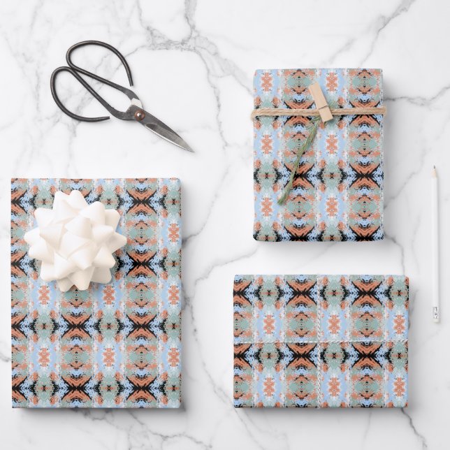 Abstract Split Ends Pattern And Soft Pastels Geschenkpapier Set (Vorderseite)
