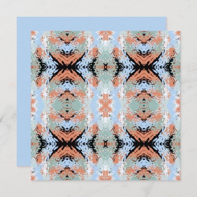 Abstract Split Ends Pattern And Soft Pastels Karte (Vorne/Hinten)