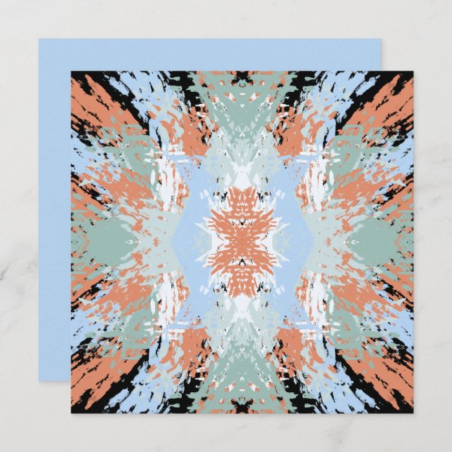 Abstract Split Ends Pattern And Soft Pastels Karte (Vorne/Hinten)