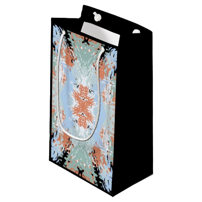 Abstract Split Ends Pattern And Soft Pastels Kleine Geschenktüte (Vorderseite Schrägansicht)