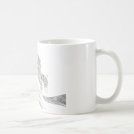 Abstract stick figure custom mug giraffe kaffeetasse