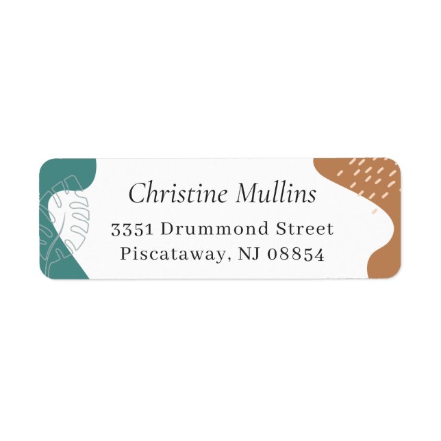 Abstract Summer Tropical Return Address (Vorne)